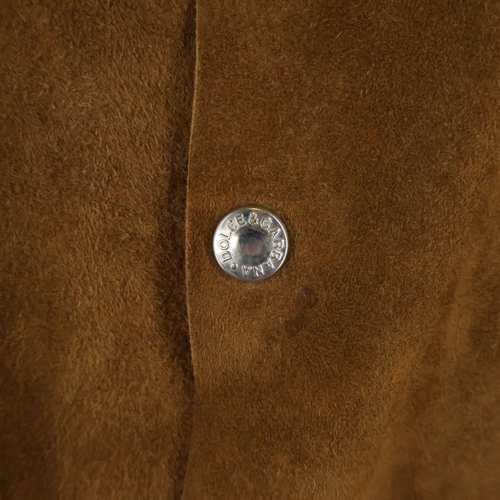 DOLCE GABBANA ドルチェアンドガッバーナ 90 s Archive アーカイブ leather switching cardigan 初期タグ レザー セーター カーディガン ブラウン チェックシャツ カーディガン 