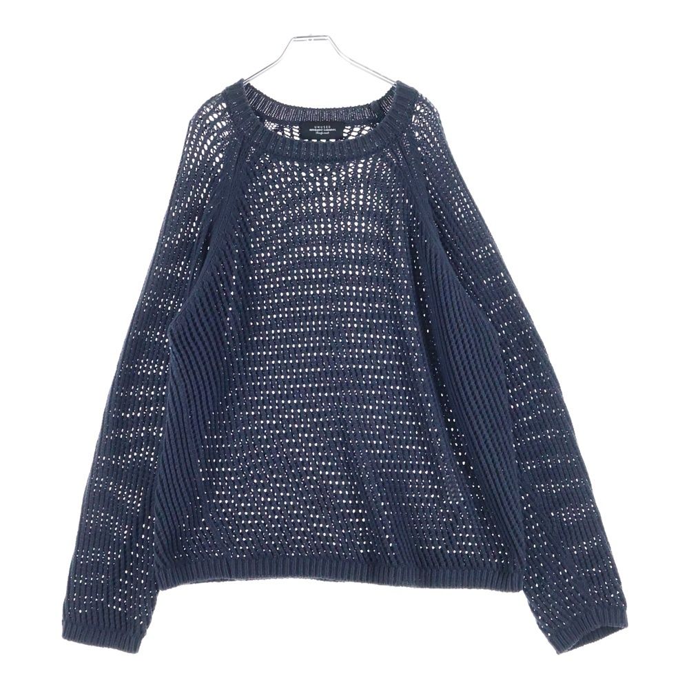 UN アンユーズド 3G crew neck mesh knit メッシュニットセーター US1988 ネイビー