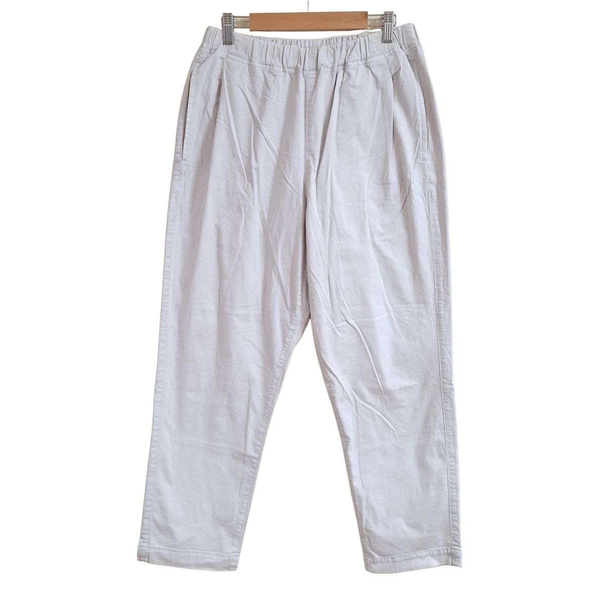 Plantation プランテーション パンツ サイズL レディース - グレーベージュ フルレングス ウエストゴム