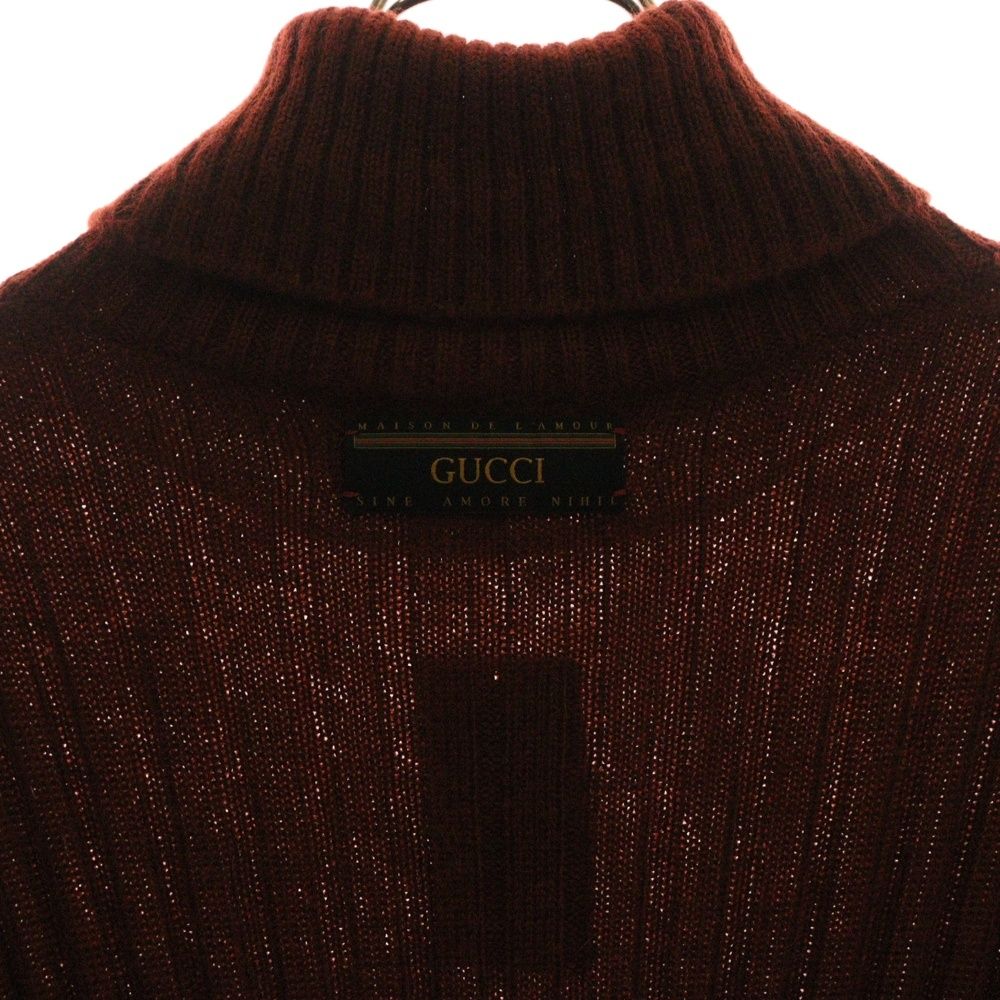 直営店購入 グッチ gucci 長袖 ウールセーター ダークブラウン 直営店購入 グッチ gucci 長袖 ウールセーター ダークブラウン 直営店