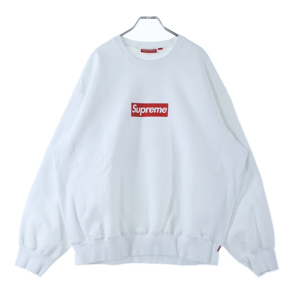 Supreme ホワイト トレーナー SUPREME (シュプリーム) 25SS Washed Box Logo Crewneck ウォッシュド