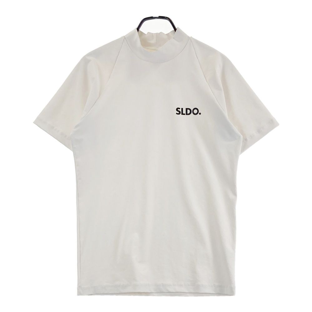 サイズ M SLDO. エスルド ハイネック半袖Tシャツ ホワイト系 ゴルフウェア メンズ ストスト