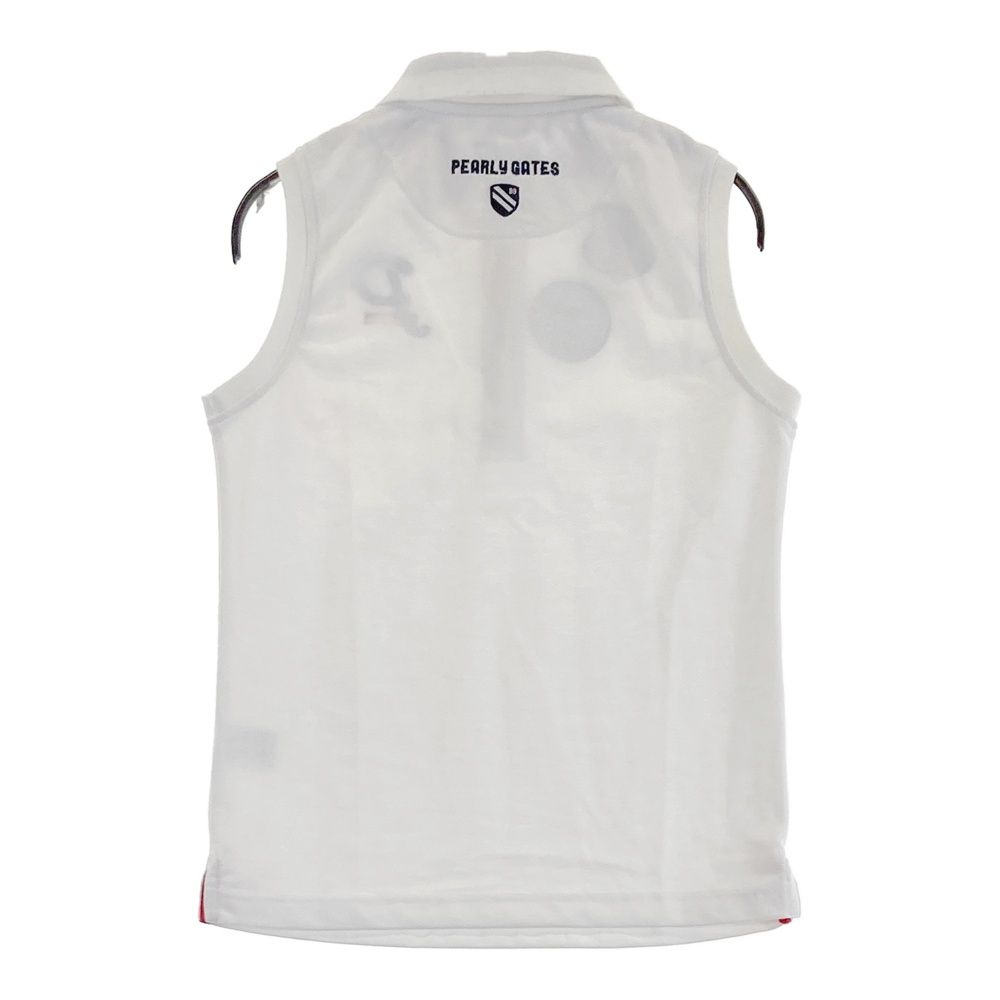 パーリーゲイツPPGホワイト ノースリーブポロシャツ レディースサイズ1 サイズ：0 PEARLY GATES パーリーゲイツ ノースリーブポロシャツ