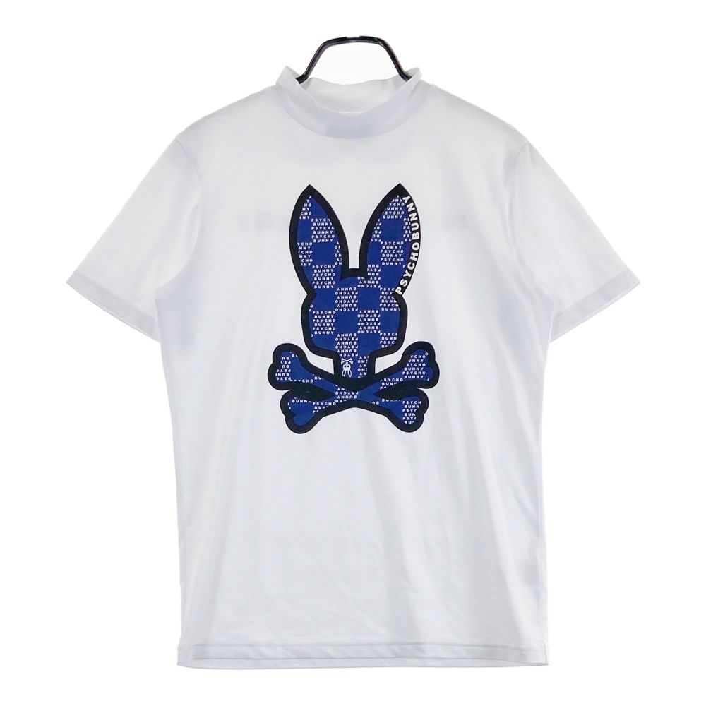 サイズ M PSYCHO BUNNY サイコバニー ハイネック 半袖Tシャツ ホワイト系 240101553037 ゴルフウェア メンズ ストスト
