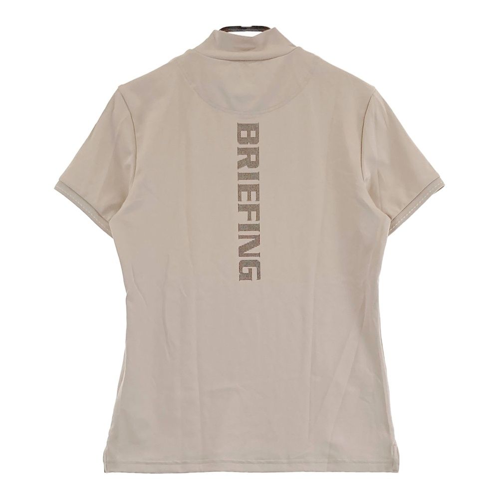 サイズ S GOLF ブリーフィング ハイネック 半袖Tシャツ ベージュ系 ゴルフウェア レディース ストスト