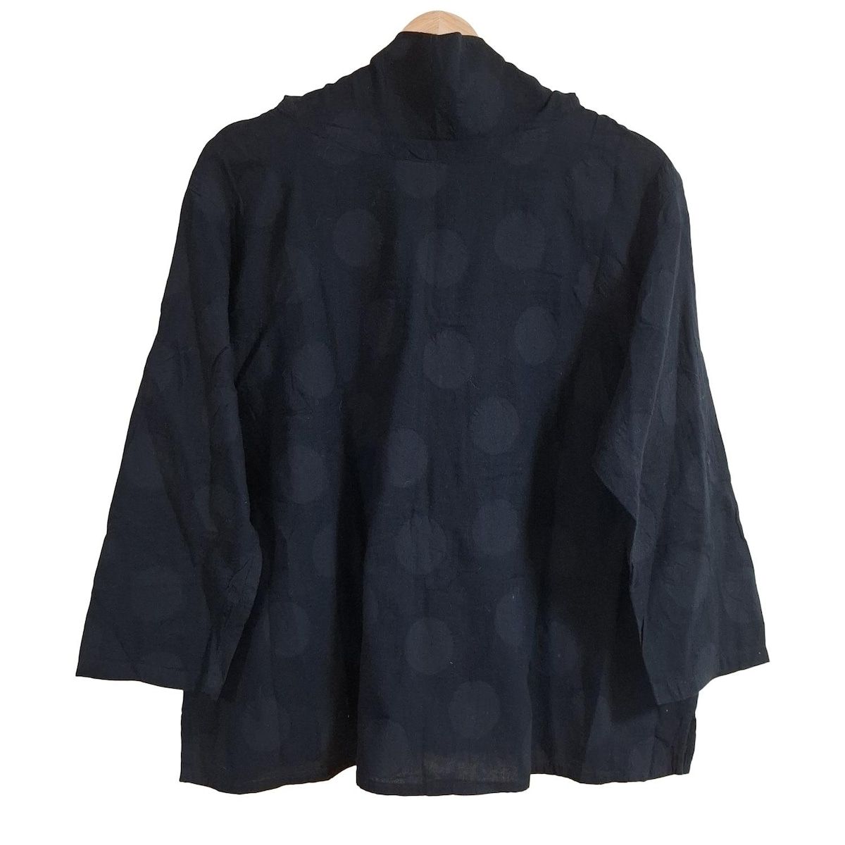 Plantation プランテーション 長袖カットソー サイズ2 M レディース - 黒 タートルネック ドット柄