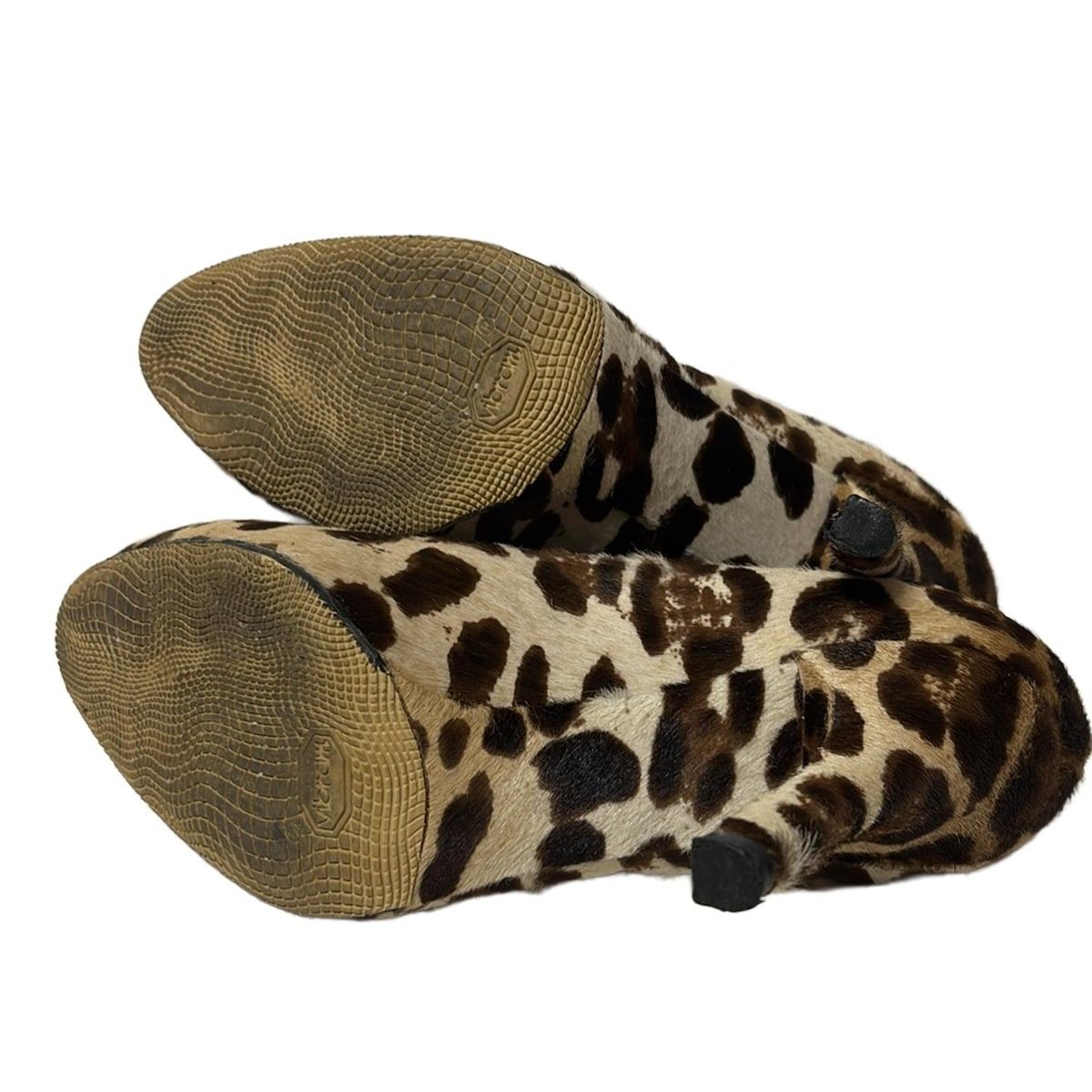  DOLCE-GABBANA ドルチェアンドガッバーナ パンプス 35 レディース - ベージュ×ダークブラウン 豹柄 アウトソール張替済 ハイヒール パンプス パンプス