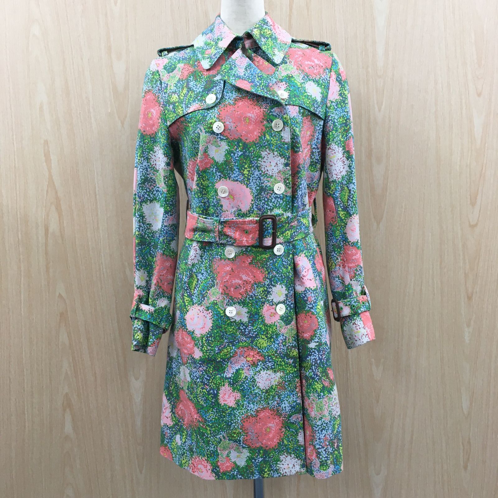 値引 Mimpie 花柄トレンチコート F1112B12-4 - メルカリ