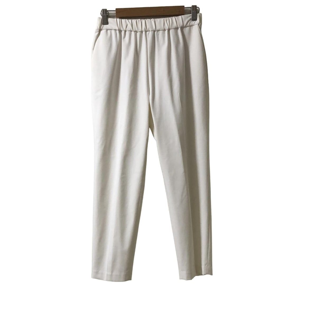 mizuiro ind ミズイロインド パンツ レディース - 白 フルレングス ウエストゴム