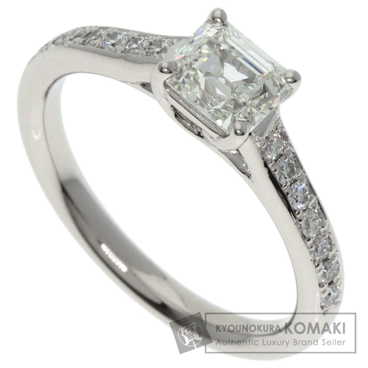 LAZAREKAPLAN ラザールキャプラン エメラルドカット ダイヤモンド リング 指輪 PT900 レディース