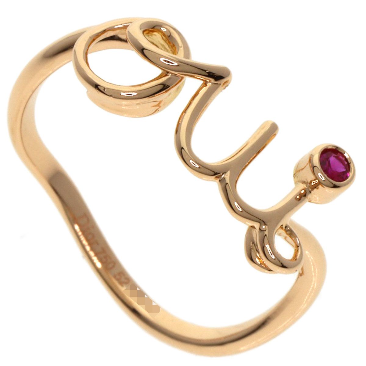 Dior ディオール アムール owi ピンクサファイア 52 リング 指輪 K 18 PG レディース