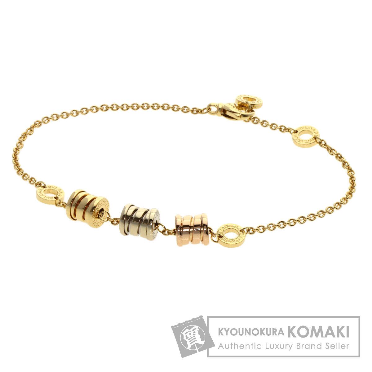BVLGARI ブルガリ B-zero1 ビーゼロワン スリー エレメント ブレスレット K18YG K18WG K18PG レディース