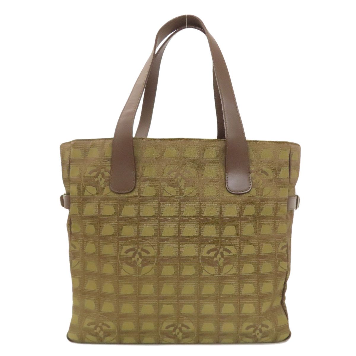 CHANEL シャネル ニュートラベルライン トートバッグ ナイロンジャガード レディース