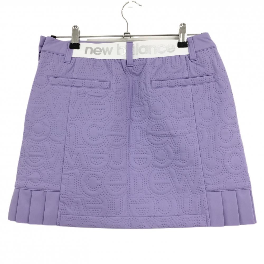 ニュー ンスゴルフ 中綿スカート ライトパープル ロゴ総柄 レディース 2 L ゴルフウェア モデル Balance