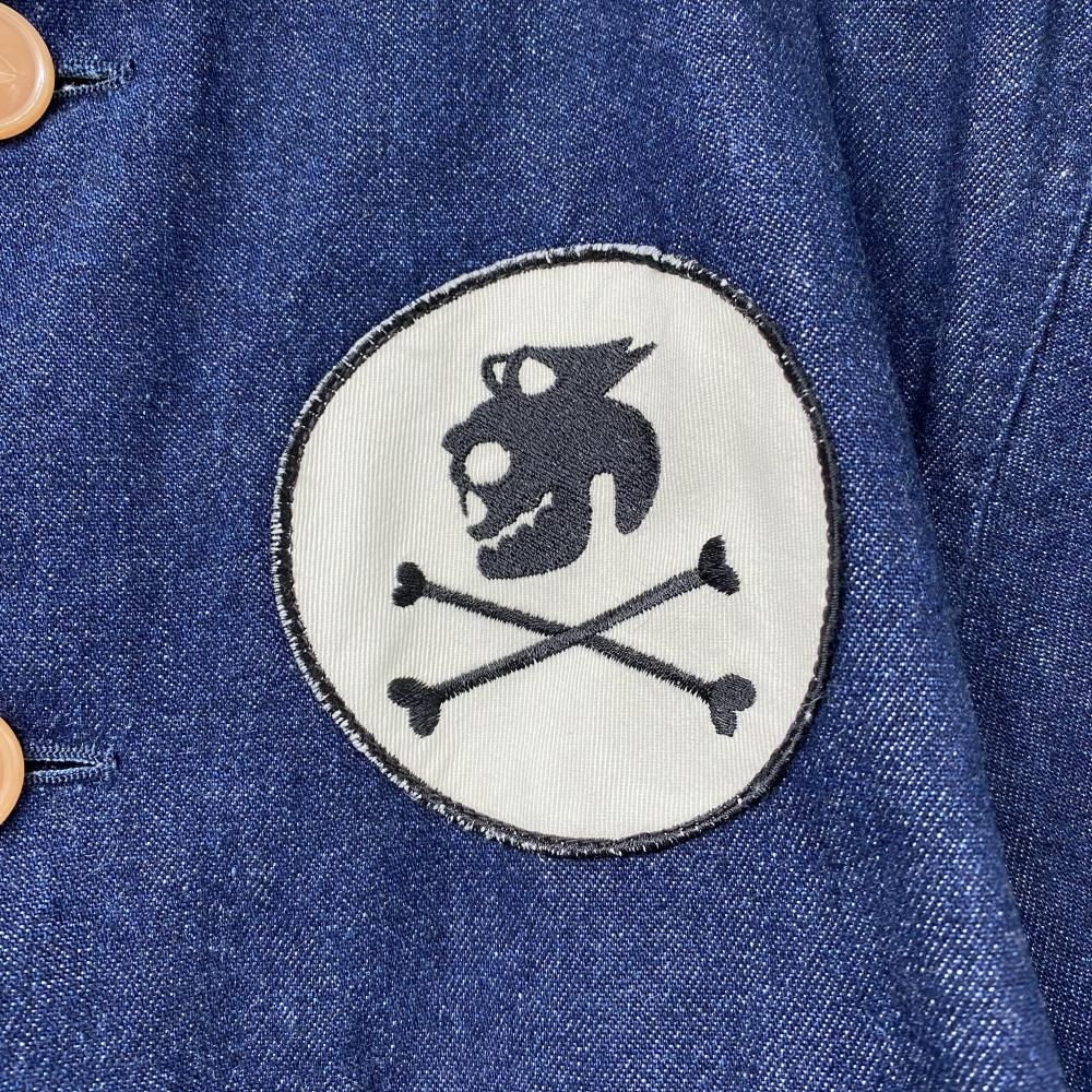 【中古】OUTWEAR byCUSHMAN 30sモチーフ U.S ARMY AIR FORCE VARSITY JACKET サイズM インディゴ リブベージュ クッシュマン[17][240017731161] 中古】OUTWEAR byCUSHMAN 30sモチーフ U.S ARMY AIR FORCE VARSITY