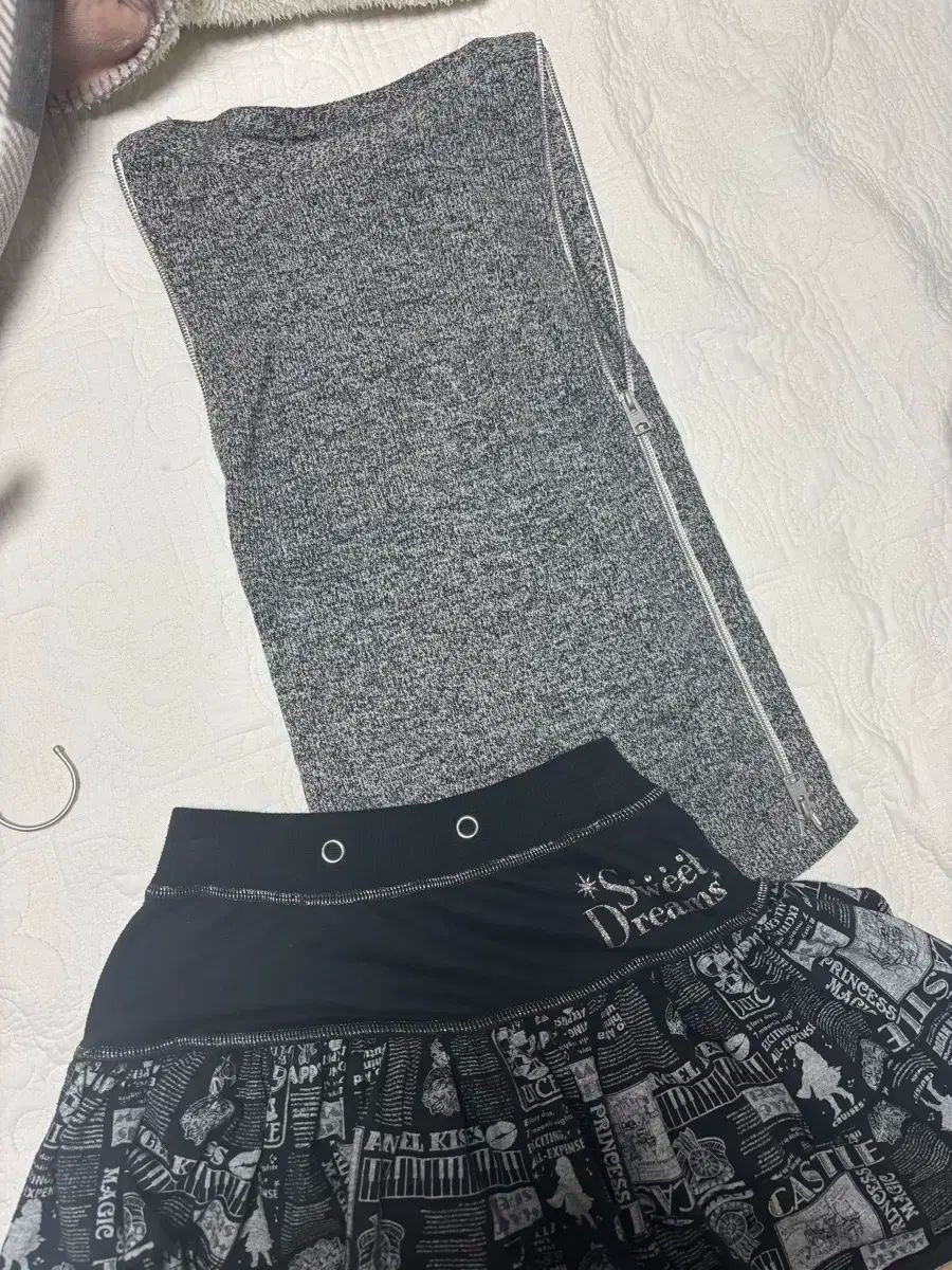 ヴィンテージ パンク ロックシーク y2k ニットノースリーブ ニットベスト スカート