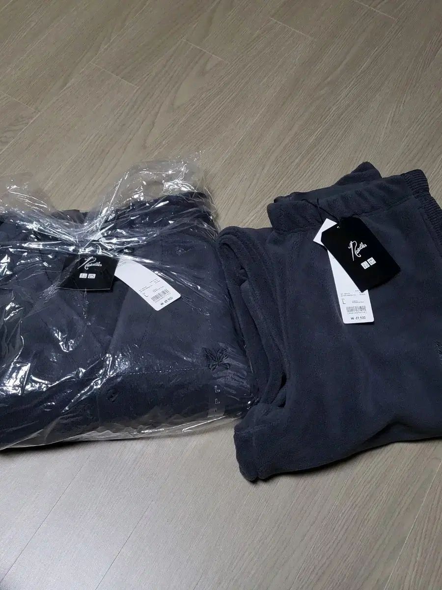 NEEDLES x UNIQLO コラボ ダークグレー パンツ L