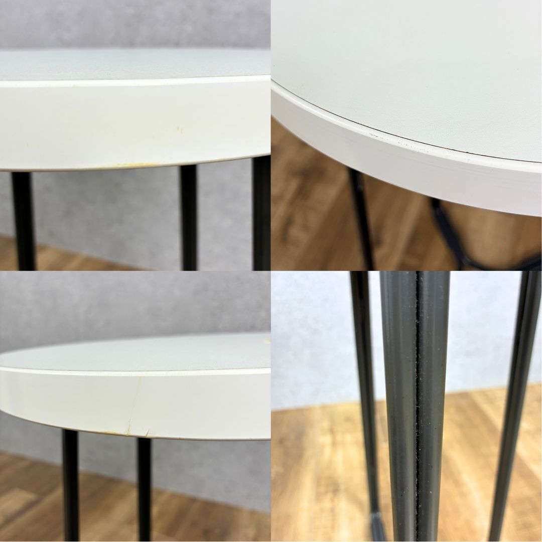 【展示品】オカムラ「Lives」カフェテーブル サイドテーブル OKAMURA Lives Cafe Table White×Black H520 オカムラ ライブス カフェ