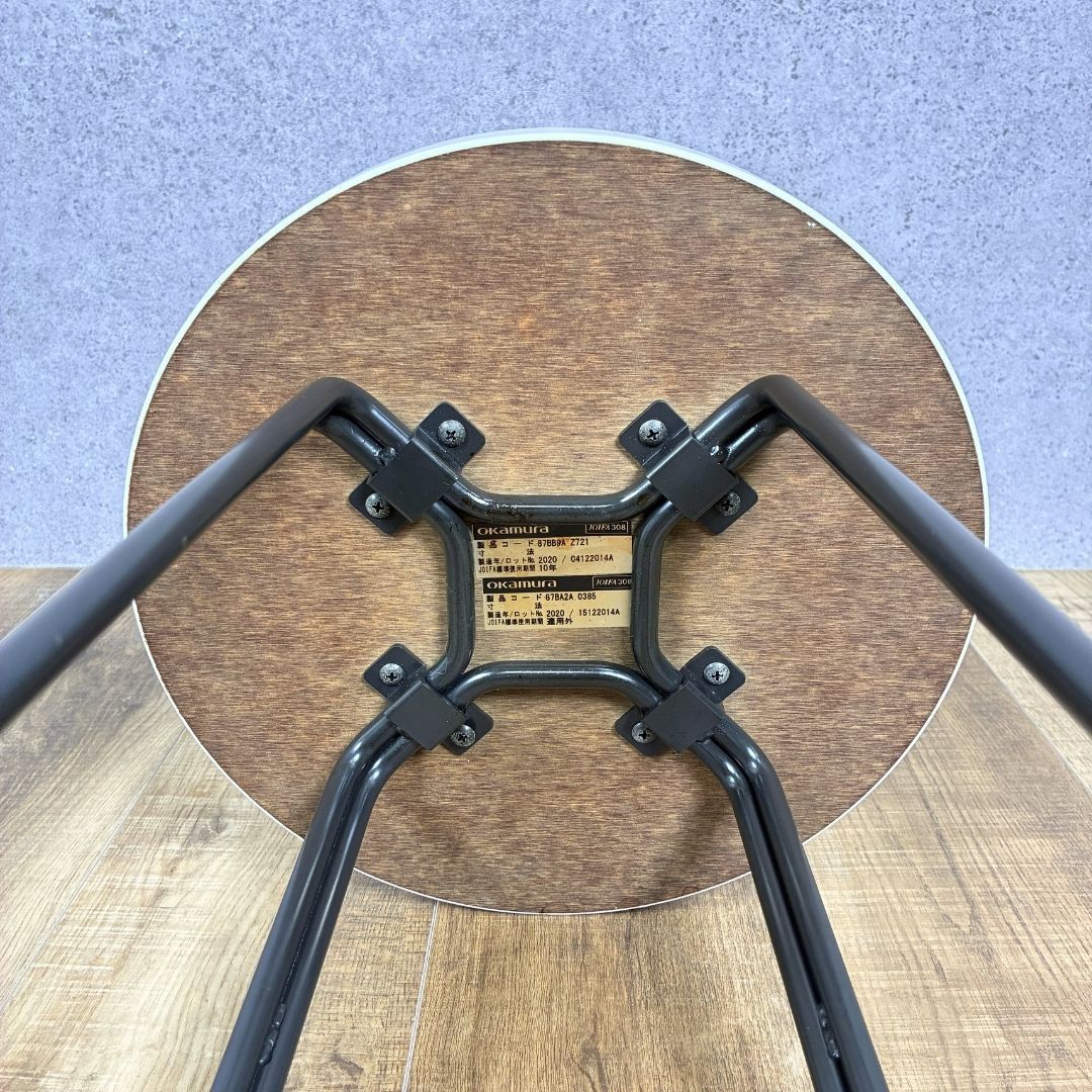 OKAMURA Lives Cafe Table White×Black H520 オカムラ ライブス カフェ