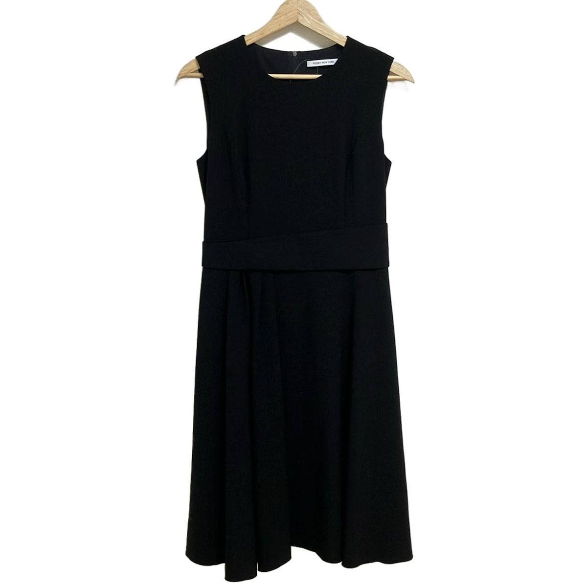 FOXEY NEW YORK フォクシーニューヨーク ワンピース サイズ40 M レディース - 33977 黒 クルーネック ノースリーブ ロング