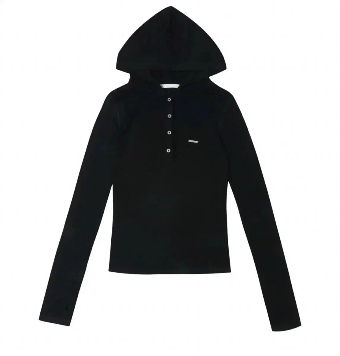 ボヘミアンソウル フード ボタン ウォーマーT ブラック