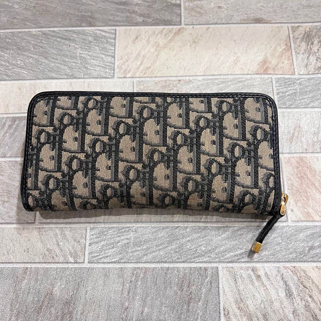 Christian Dior クリスチャンディオール CD金具 モンテーニュ ウォレット トロッター 長財布 ラウンドファスナー ロングウォレット アンティークゴールド オブリーク シグネチャー ジャカード レディース メンズ ユニセックス