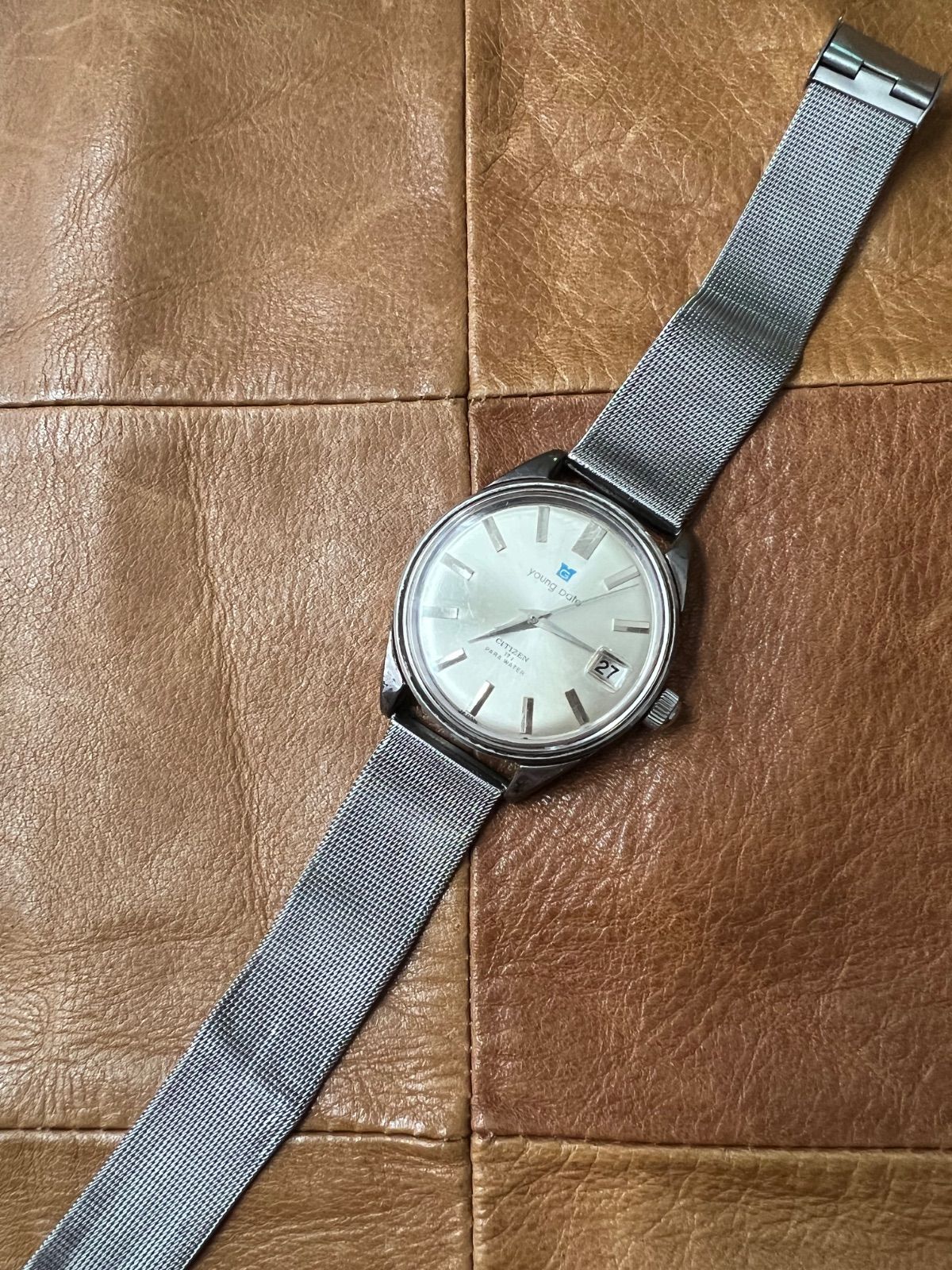 シチズン ヤングデイト 手巻き アンティーク時計 稼働品 メンズ