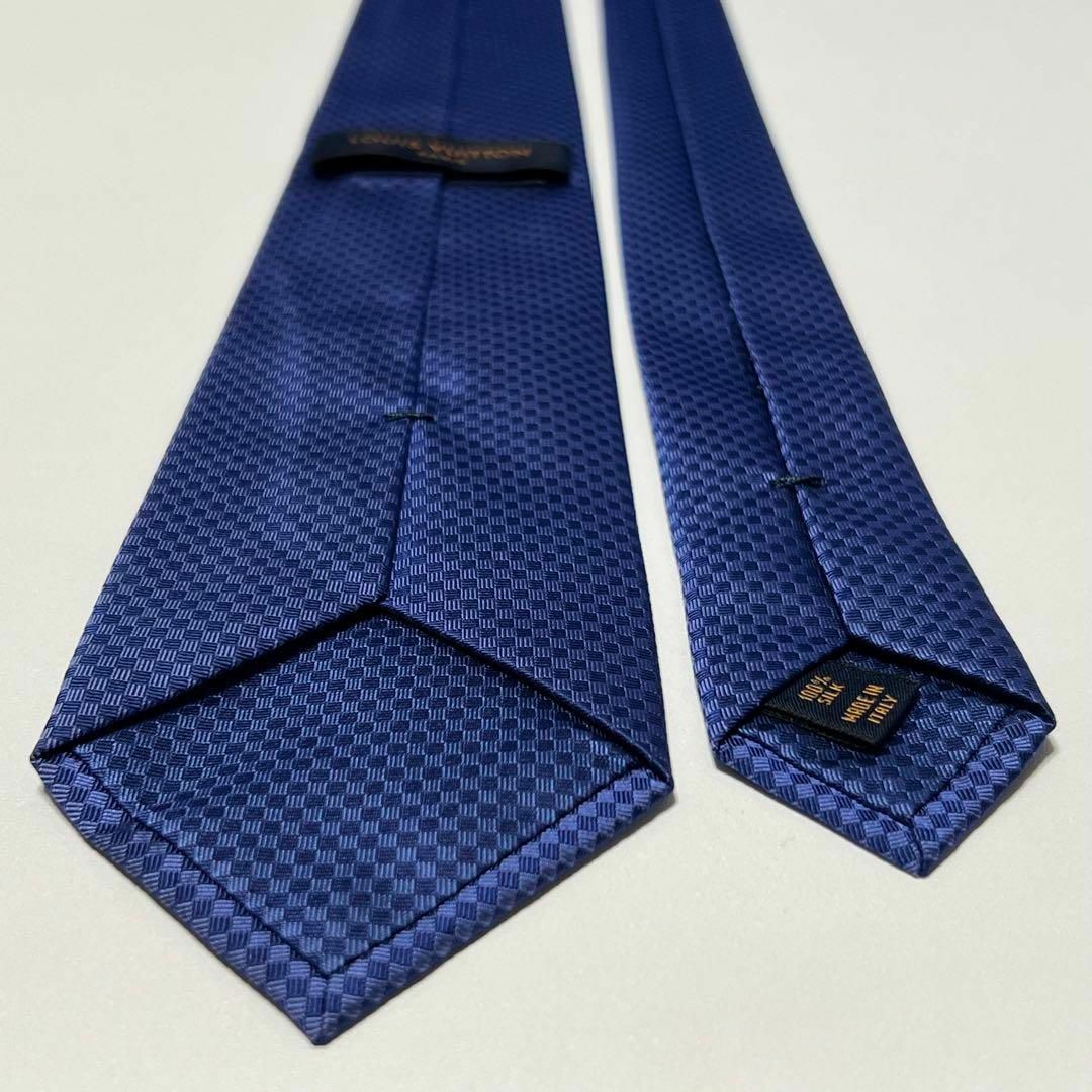 ルイヴィトン マイクロダミエ ネクタイ ブルー／青色 044283 - メルカリ