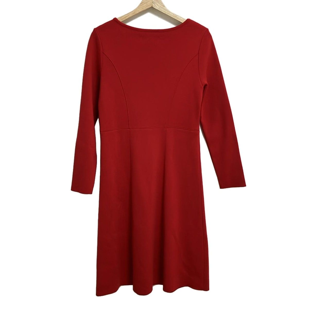 kayme ケイミー ワンピース サイズ13 L レディース - レッド 長袖 ひざ丈 ニット