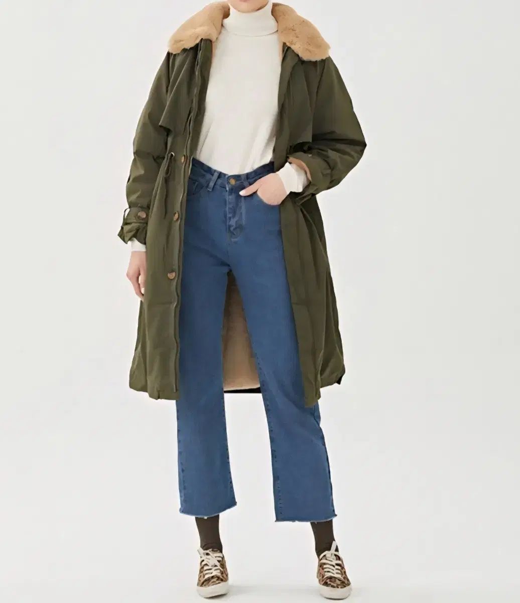 BNX カーキ色 ファー KALA ロング マウンテンパーカー アウター