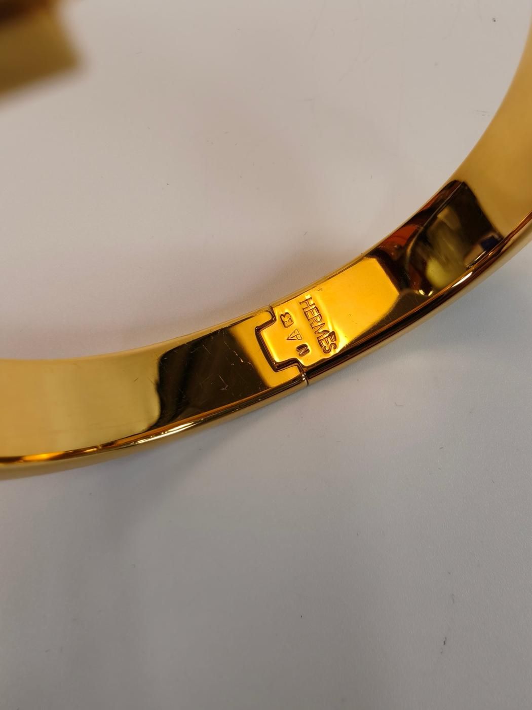  HERMES エルメス クリックH PM バングル ブレスレット ゴールド×ブラック 管理番号 10509 バングル リストバンド アクセサリー