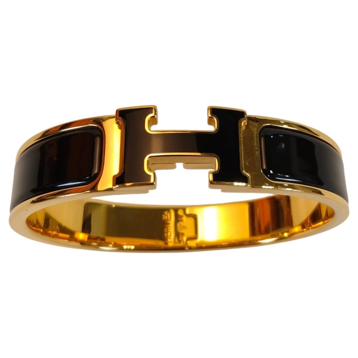 HERMES エルメス クリックH PM バングル ブレスレット ゴールド ブラック 管理番号 10509