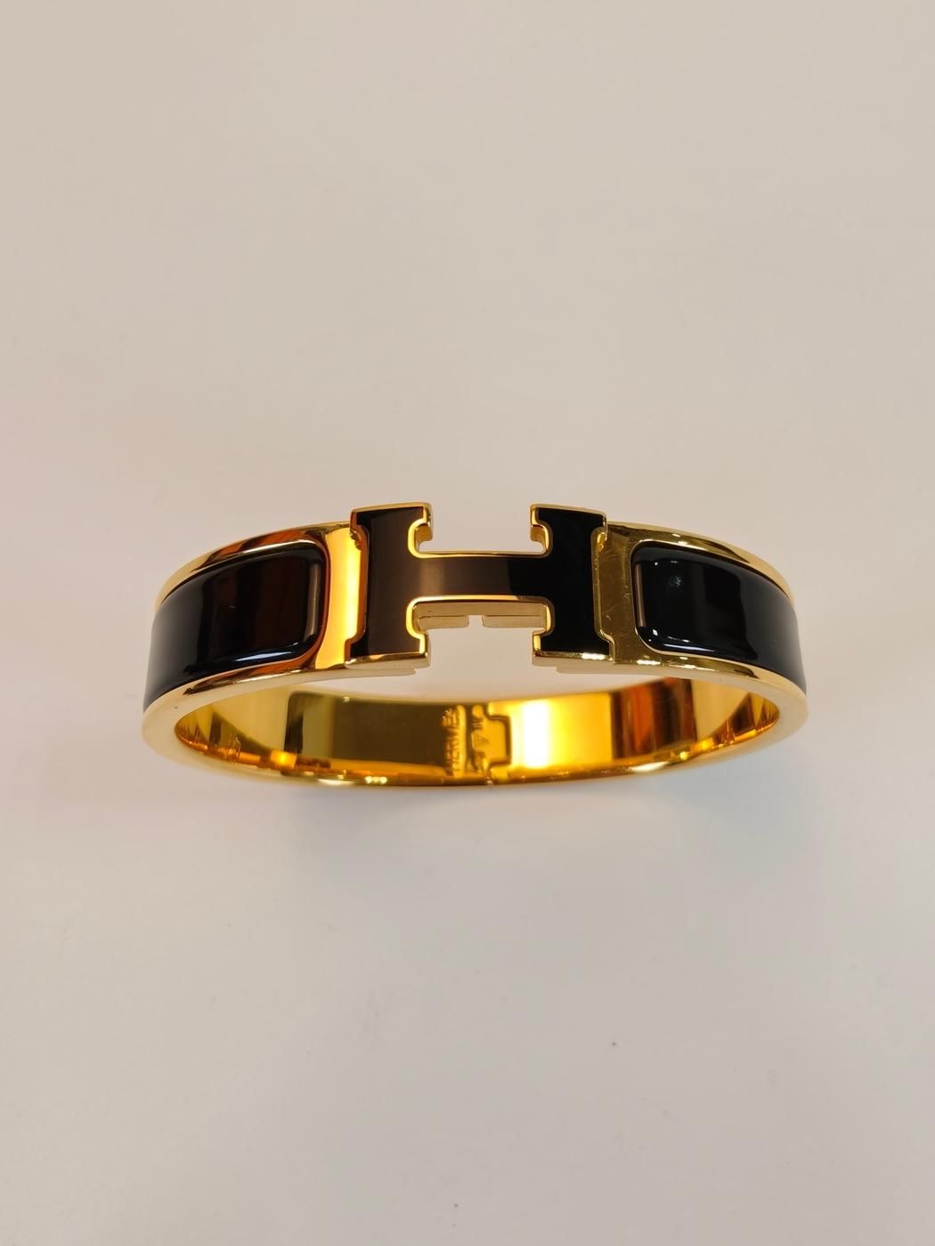 HERMES エルメス クリックH PM バングル ブレスレット ゴールド×ブラック 管理番号 10509