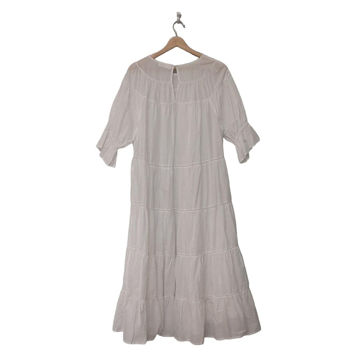 Merlette マーレット ワンピース レディース - 白 七分袖 ロング ティアード