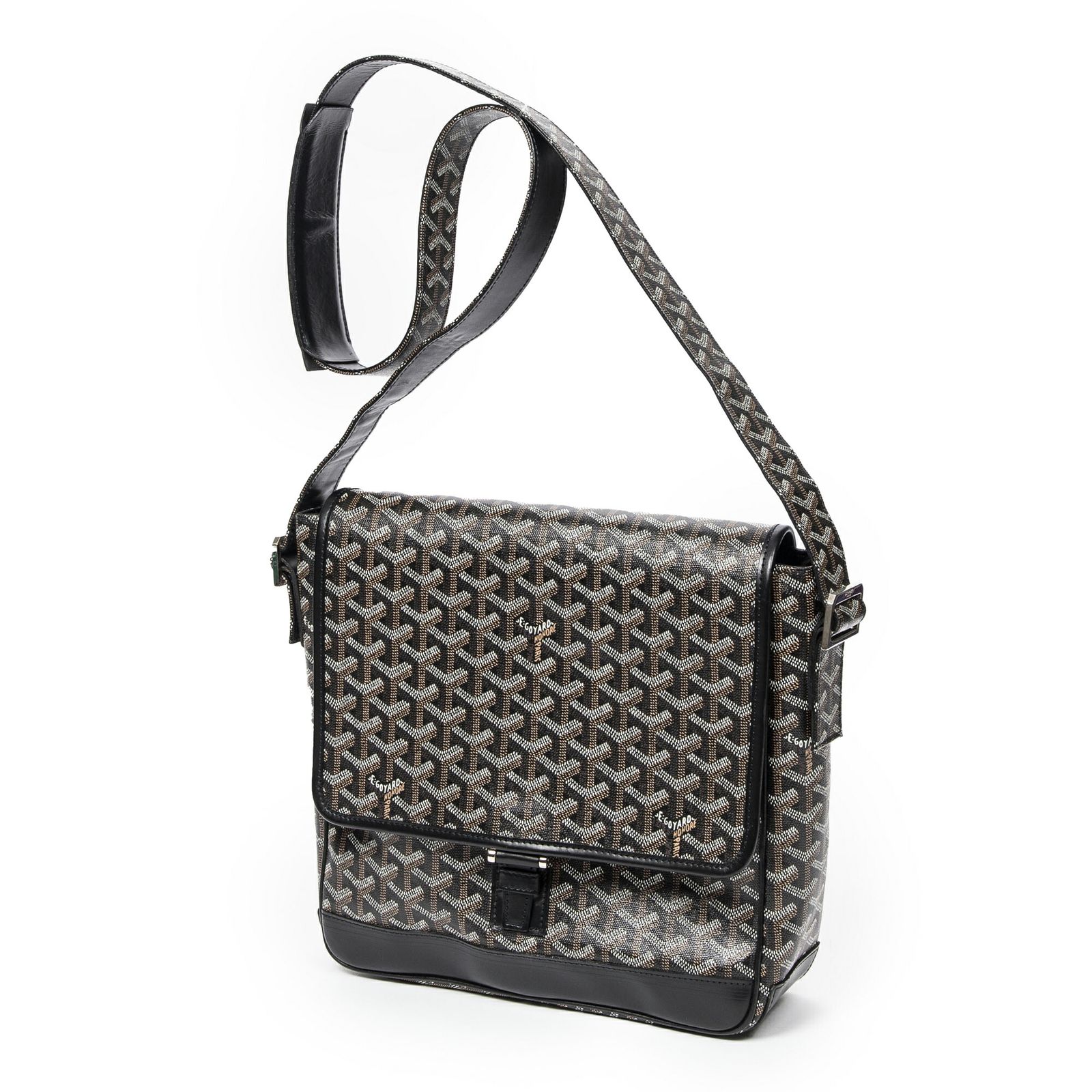 中古] GOYARD ゴヤールグランブルー黒ゴヤールディンキャンバスA 