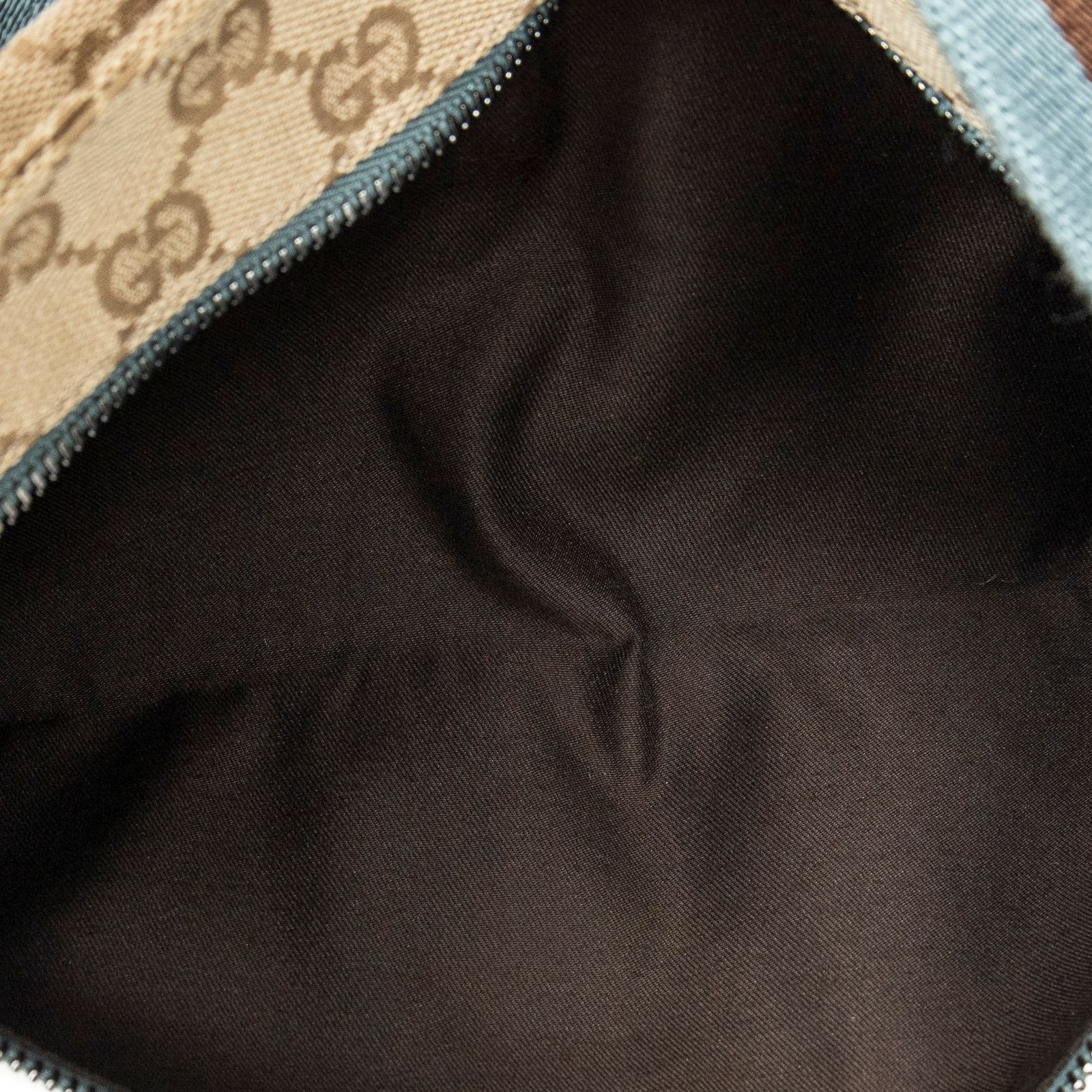  GUCCI グッチウエストポーチベージュ ブルーGGキャンバスA ボディバッグ ウエストポーチ バッグ