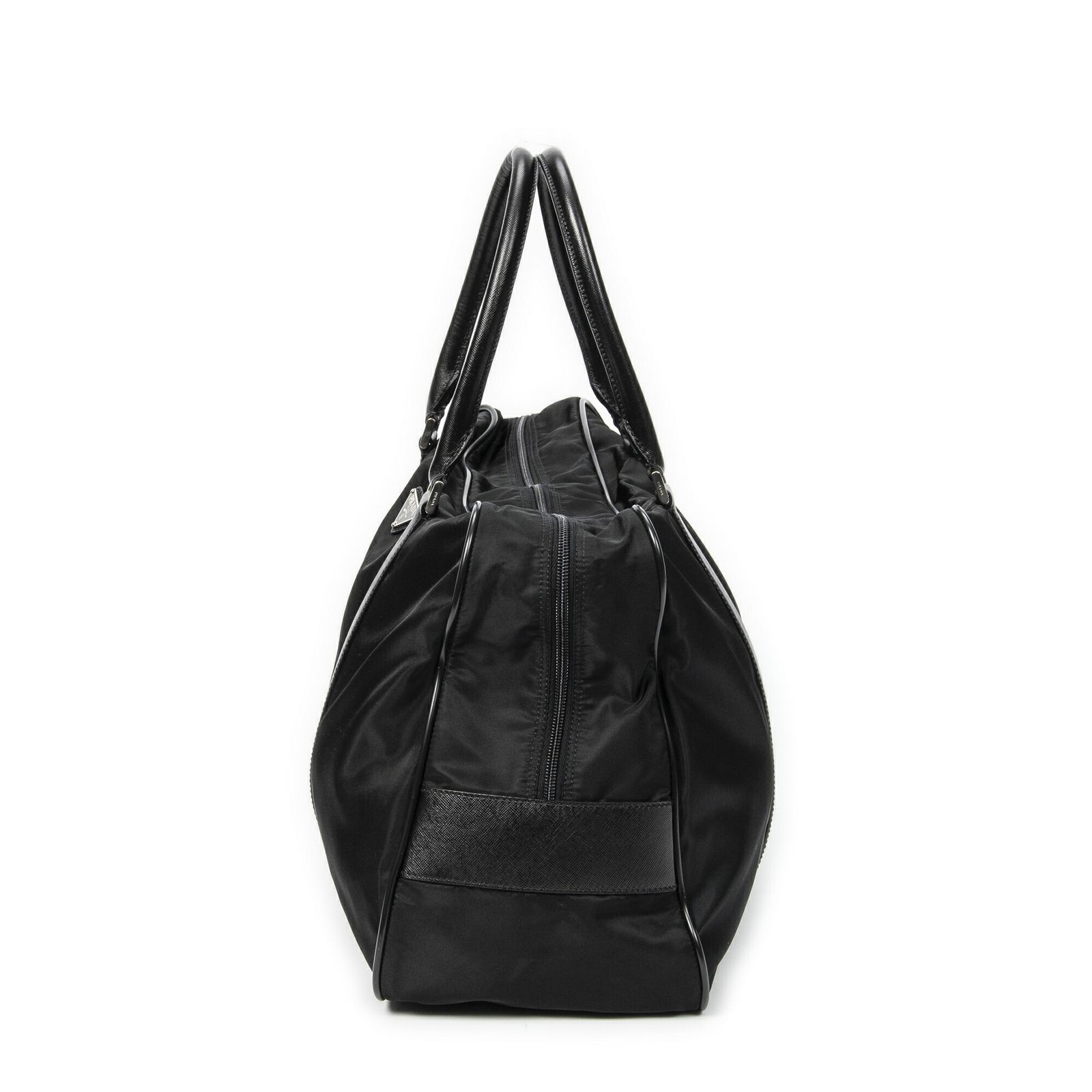 PRADA プラダソフトナイロンダッフルバッグ黒ナイロンキャンバスA