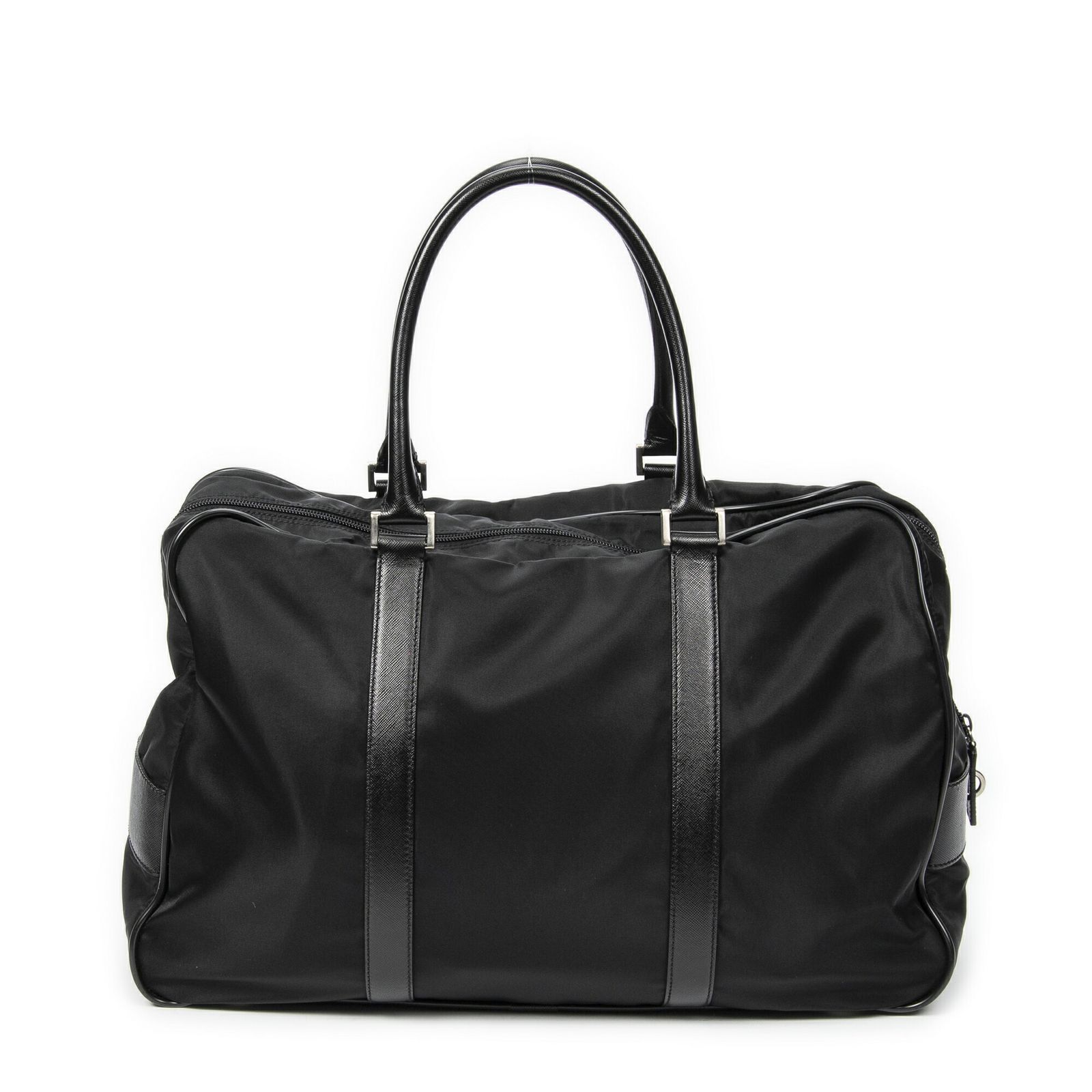 プラダソフトナイロンダッフルバッグ黒ナイロンキャンバスA