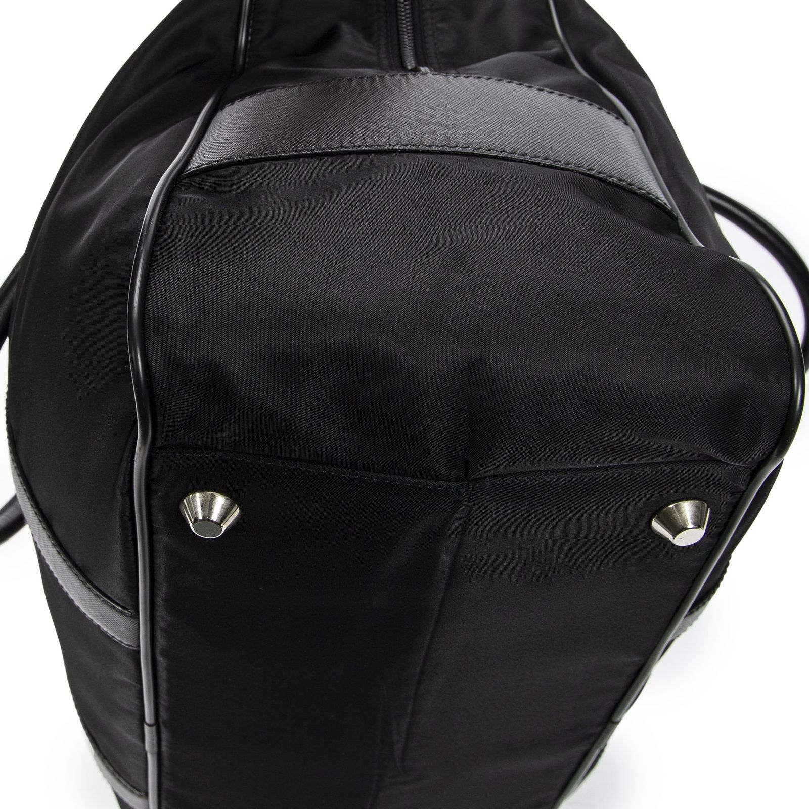 PRADA プラダソフトナイロンダッフルバッグ黒ナイロンキャンバスA