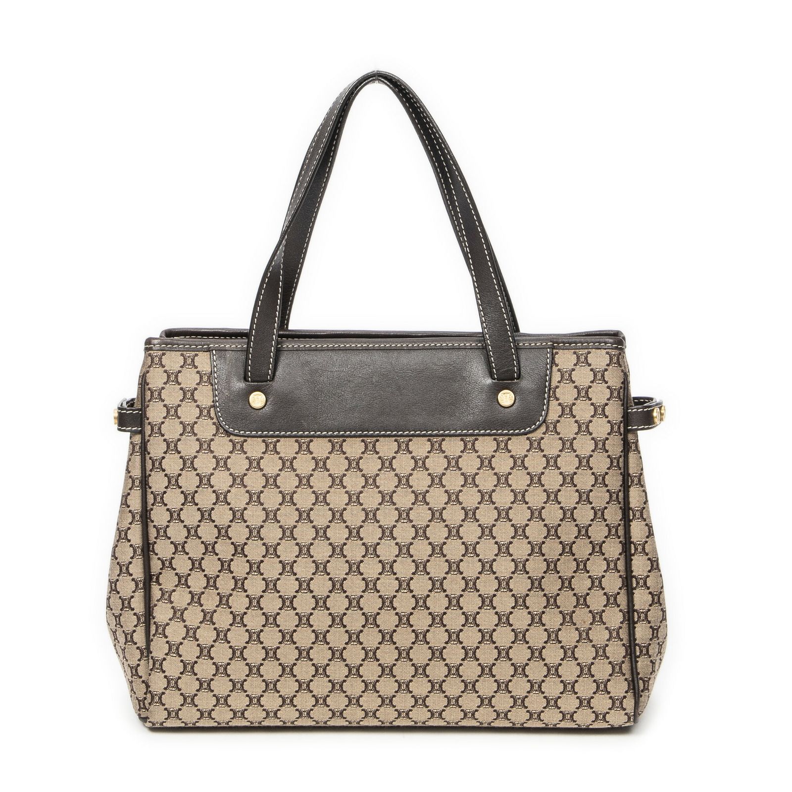 オープントートベージュ ブラウンマカダムキャンバスA