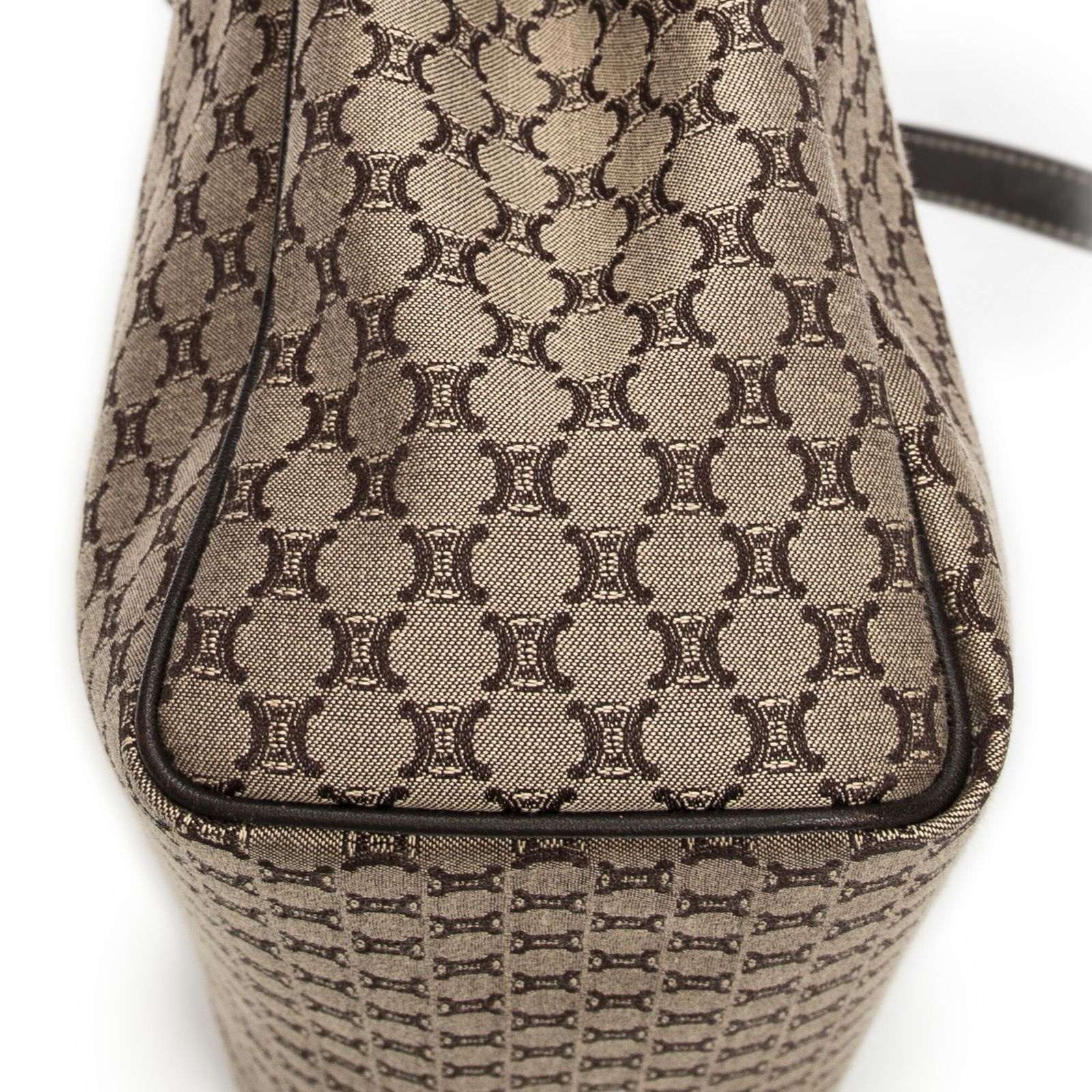  CELINE セリーヌヴィンテージ スモール オープントートベージュ ブラウンマカダムキャンバスA その他 バッグ