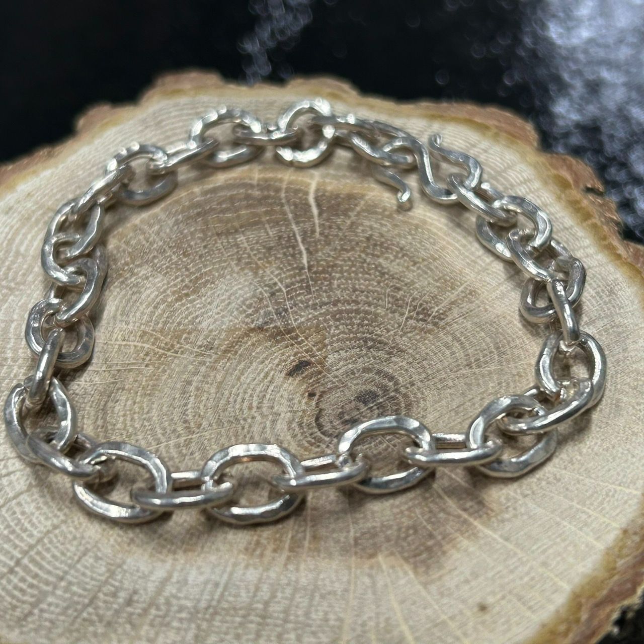 KAREN SILVER カレンシルバー 槌目チェーンブレスレット ユニセックス a krb 004