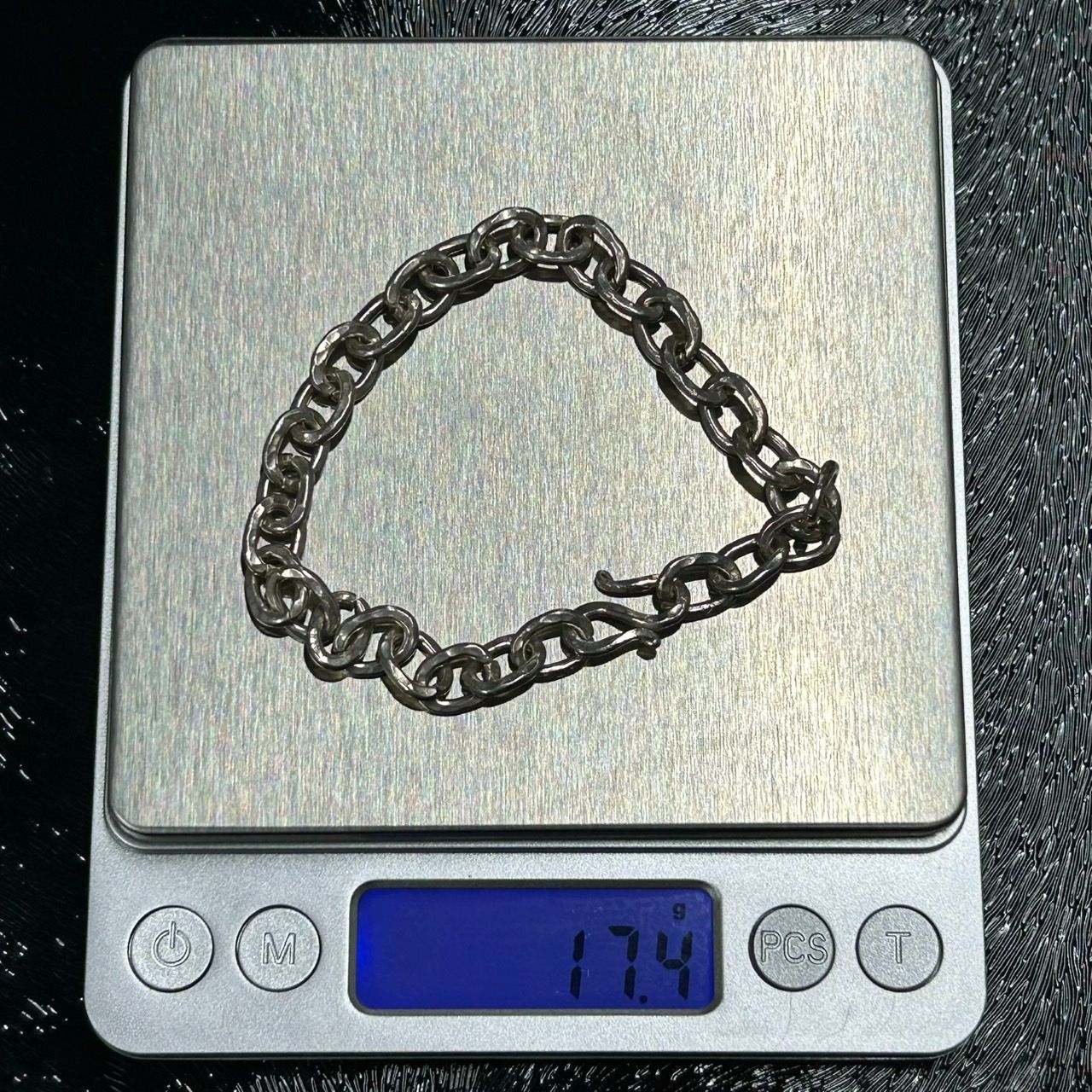 カレンシルバー 槌目チェーンブレスレット