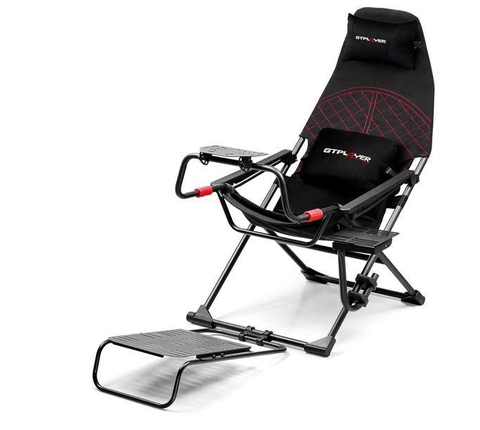 GTPlayer レーシングコックピット レーシングホイールスタンド レーシングシミュレーター PS 4 Xbox PCに対応 互換性があり LogiのG 25 G 27 29 920 923 T 300 RS GT 300対応 RED