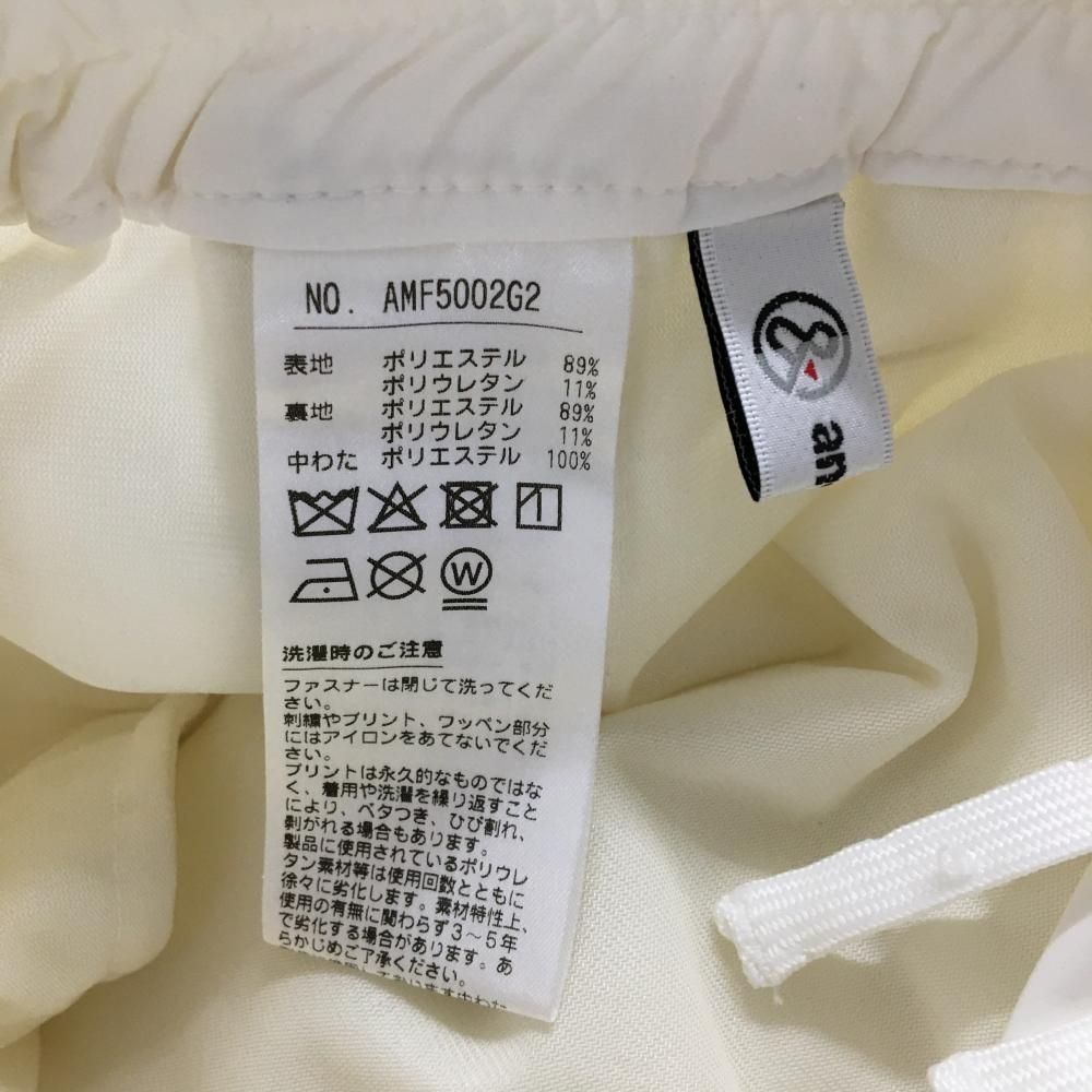 【8/3まで値引】【未使用】アンパスィ　白/ホワイト ゴルフパンツ　Lサイズ アンパスィ 中綿パンツ 白 サイドロゴネイビー メンズ L ゴルフウェア