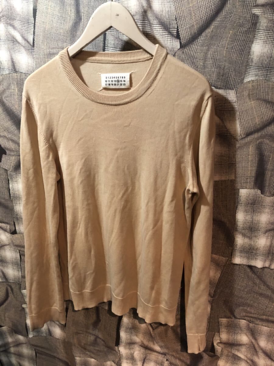 ここのえ MARTIN マルタンマルジェラ ビンテージ ニット 2003年製 Sサイズ ベージュ コットン FK