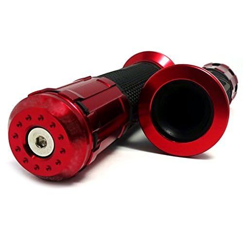 新品 (maximaselect) バーエンド グリップエンドバー CNC アルミ グリップ 汎用 22.2mm 7/8インチ 非貫通 ハンドル バイク ズーマー PCX ジャイロキャノピー ライブディオ グロム などに メンテナンス 