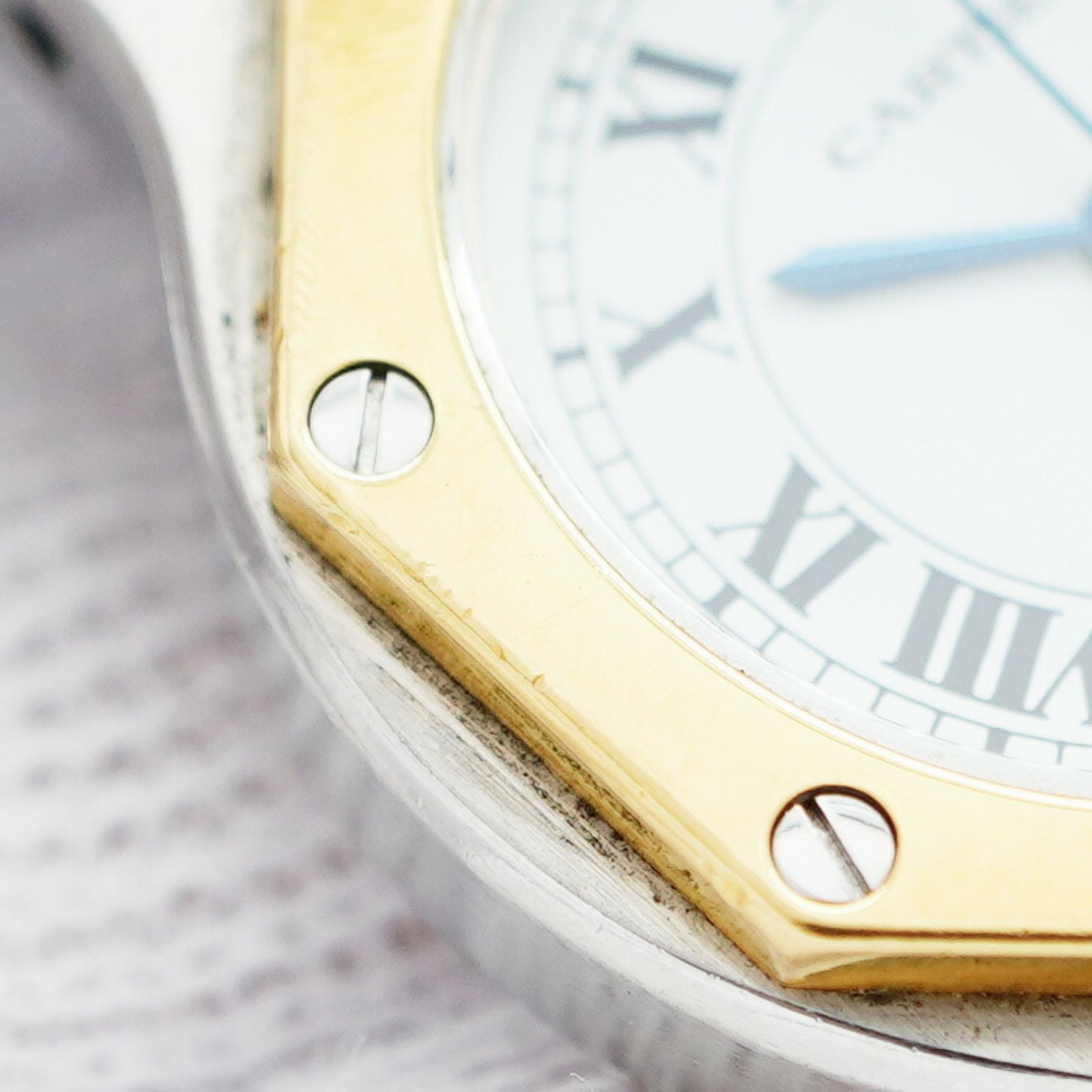  カルティエ サントスオクタゴン 白文字盤腕時計 レディース 自動巻き時計 腕時計(アナログ)