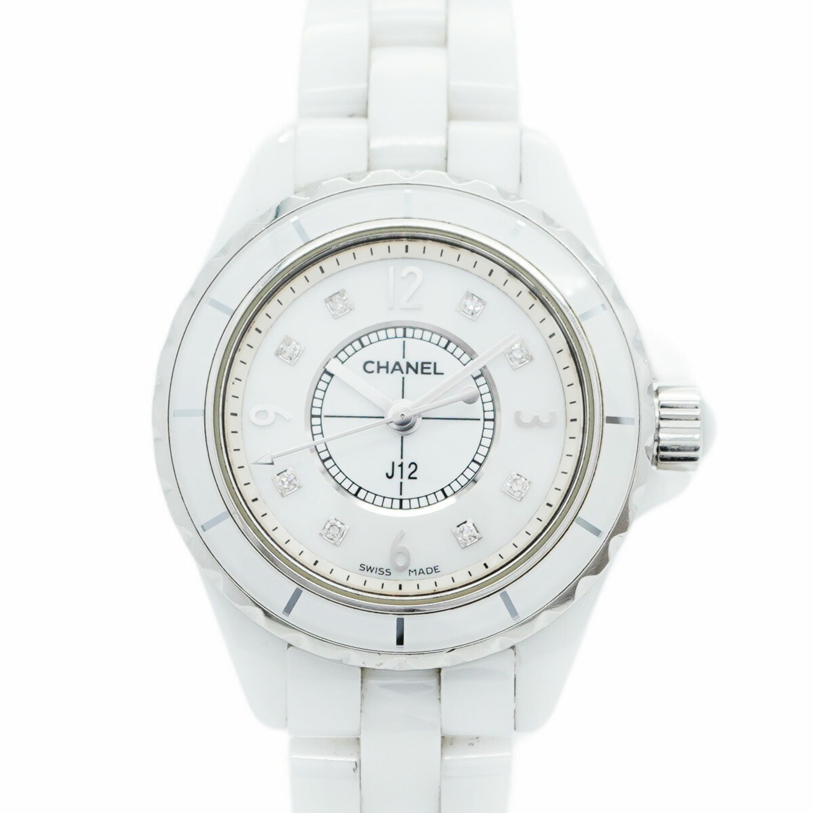 シャネル J12 H2570 白文字盤腕時計 レディース