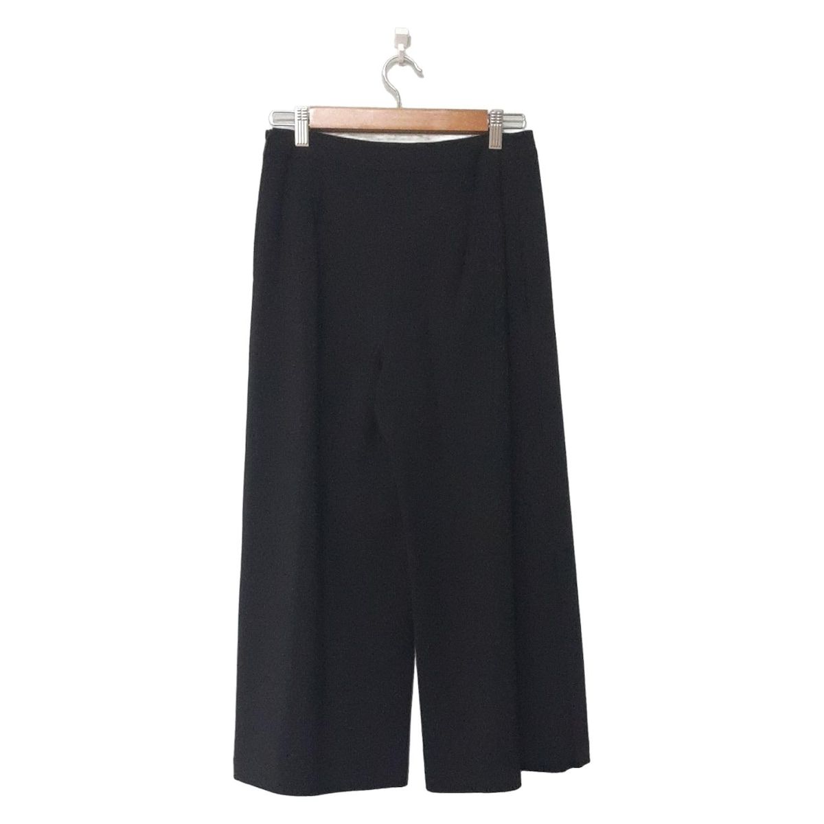 Rene ルネ パンツ サイズ36 S レディース - 黒 フルレングス 変形デザイン ワイドパンツ